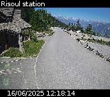 Webcam au niveau du centre de la station de Risoul 1850 sur la D186