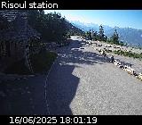 Webcam au niveau du centre de la station de Risoul 1850 sur la D186
