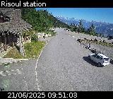 Webcam au niveau du centre de la station de Risoul 1850 sur la D186