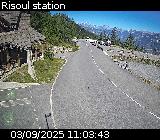 Webcam au niveau du centre de la station de Risoul 1850 sur la D186