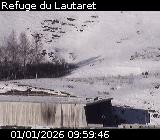 Caméra routière France - D1091, à proximité du col du Lautaret. Vue multiple entre le Refuge du Lautaret, la route vers Briançon et la route vers le Lautaret