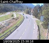 Webcam D1091 à Saint-Chaffrey, en direction de La-Salle-les-Alpes en provenance de Briançon