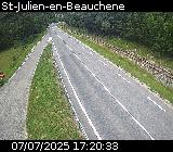 Webcam à Saint-Julien-en-Beauchêne sur la D1075. Vue orientée vers l'Isère