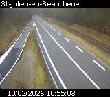 Webcam à Saint-Julien-en-Beauchêne sur la D1075. Vue orientée vers l'Isère