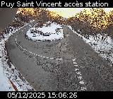 Webcam à Puy-Saint-Vincent, à la jonction entre la D4 et la D804 qui permet l'accès à la Station de ski de Puy-Saint-Vincent 1600