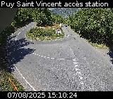 Webcam à Puy-Saint-Vincent, à la jonction entre la D4 et la D804 qui permet l'accès à la Station de ski de Puy-Saint-Vincent 1600