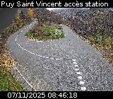 Webcam à Puy-Saint-Vincent, à la jonction entre la D4 et la D804 qui permet l'accès à la Station de ski de Puy-Saint-Vincent 1600
