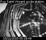 Webcam à Puy-Saint-Vincent, à la jonction entre la D4 et la D804 qui permet l'accès à la Station de ski de Puy-Saint-Vincent 1600