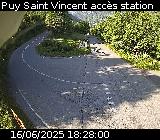 Webcam à Puy-Saint-Vincent, à la jonction entre la D4 et la D804 qui permet l'accès à la Station de ski de Puy-Saint-Vincent 1600