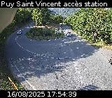 Webcam à Puy-Saint-Vincent, à la jonction entre la D4 et la D804 qui permet l'accès à la Station de ski de Puy-Saint-Vincent 1600