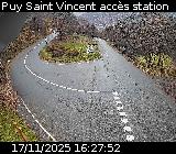 Webcam à Puy-Saint-Vincent, à la jonction entre la D4 et la D804 qui permet l'accès à la Station de ski de Puy-Saint-Vincent 1600