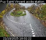 Webcam à Puy-Saint-Vincent, à la jonction entre la D4 et la D804 qui permet l'accès à la Station de ski de Puy-Saint-Vincent 1600