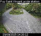 Webcam à Puy-Saint-Vincent, à la jonction entre la D4 et la D804 qui permet l'accès à la Station de ski de Puy-Saint-Vincent 1600