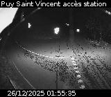 Webcam à Puy-Saint-Vincent, à la jonction entre la D4 et la D804 qui permet l'accès à la Station de ski de Puy-Saint-Vincent 1600