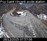 Webcam à Puy-Saint-Vincent, à la jonction entre la D4 et la D804 qui permet l'accès à la Station de ski de Puy-Saint-Vincent 1600