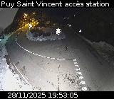 Webcam à Puy-Saint-Vincent, à la jonction entre la D4 et la D804 qui permet l'accès à la Station de ski de Puy-Saint-Vincent 1600