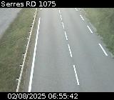 Webcam à Serres sur la D1075. Vue orientée vers l'aérodrome