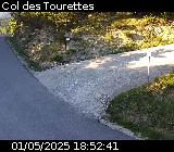 Webcam à Ribeyret au niveau du col des Tourettes sur la D26. Vue orientée vers la D994