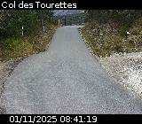 Webcam à Ribeyret au niveau du col des Tourettes sur la D26. Vue orientée vers la D994