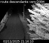 Webcam à Ribeyret au niveau du col des Tourettes sur la D26. Vue orientée vers la D994