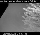 Webcam à Ribeyret au niveau du col des Tourettes sur la D26. Vue orientée vers la D994