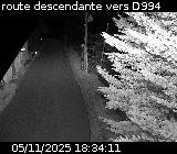 Webcam à Ribeyret au niveau du col des Tourettes sur la D26. Vue orientée vers la D994