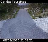 Webcam à Ribeyret au niveau du col des Tourettes sur la D26. Vue orientée vers la D994
