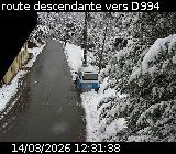 Webcam à Ribeyret au niveau du col des Tourettes sur la D26. Vue orientée vers la D994