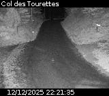 Webcam à Ribeyret au niveau du col des Tourettes sur la D26. Vue orientée vers la D994