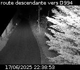 Webcam à Ribeyret au niveau du col des Tourettes sur la D26. Vue orientée vers la D994