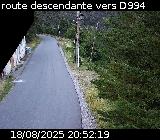 <h2>Webcam à Ribeyret au niveau du col des Tourettes sur la D26. Vue orientée vers la D994</h2>