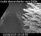 Webcam à Ribeyret au niveau du col des Tourettes sur la D26. Vue orientée vers la D994