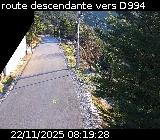 Webcam à Ribeyret au niveau du col des Tourettes sur la D26. Vue orientée vers la D994