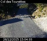 Webcam à Ribeyret au niveau du col des Tourettes sur la D26. Vue orientée vers la D994