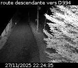 Webcam à Ribeyret au niveau du col des Tourettes sur la D26. Vue orientée vers la D994