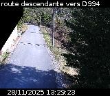 <h2>Webcam à Ribeyret au niveau du col des Tourettes sur la D26. Vue orientée vers la D994</h2>