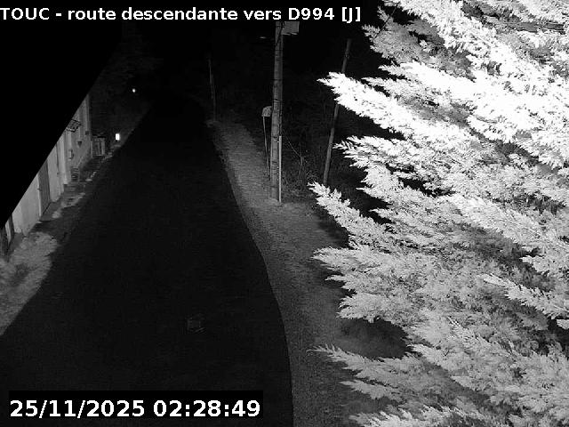 <h2>Webcam à Ribeyret au niveau du col des Tourettes sur la D26. Vue orientée vers la D994</h2>