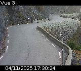 Webcam sur la D902 au niveau des Gorges du Guil. Caméra située à l'entrée du Tunnel des Roches Violettes. Vue orientée vers Guillestre