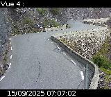 Webcam sur la D902 au niveau des Gorges du Guil. Caméra située à l'entrée du Tunnel des Roches Violettes. Vue orientée vers Guillestre