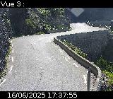 Webcam sur la D902 au niveau des Gorges du Guil. Caméra située à l'entrée du Tunnel des Roches Violettes. Vue orientée vers Guillestre