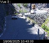 Webcam sur la D902 au niveau des Gorges du Guil. Caméra située à l'entrée du Tunnel des Roches Violettes. Vue orientée vers Guillestre