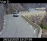Webcam sur la D902 au niveau des Gorges du Guil. Caméra située à l'entrée du Tunnel des Roches Violettes. Vue orientée vers Guillestre