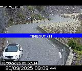Webcam sur la D902 au niveau des Gorges du Guil. Caméra située à l'entrée du Tunnel des Roches Violettes. Vue orientée vers Guillestre
