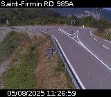 Webcam à Saint-Firmin à la jonction entre la N85 et la D985A. Vue orientée vers Gap et Grenoble.