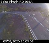 Webcam à Saint-Firmin à la jonction entre la N85 et la D985A. Vue orientée vers Gap et Grenoble.