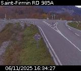 Webcam à Saint-Firmin à la jonction entre la N85 et la D985A. Vue orientée vers Gap et Grenoble.