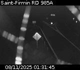 Webcam à Saint-Firmin à la jonction entre la N85 et la D985A. Vue orientée vers Gap et Grenoble.