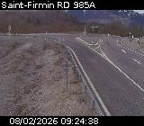 Webcam à Saint-Firmin à la jonction entre la N85 et la D985A. Vue orientée vers Gap et Grenoble.