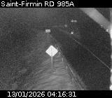 Webcam à Saint-Firmin à la jonction entre la N85 et la D985A. Vue orientée vers Gap et Grenoble.