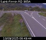 Webcam à Saint-Firmin à la jonction entre la N85 et la D985A. Vue orientée vers Gap et Grenoble.